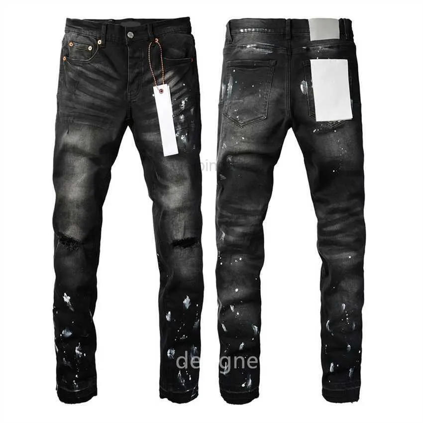 Jeans para hombres Jeans negros Jeans Jeans Jeans Purple Brand Jeans para hombres Manting Reting Luxury Retro retro Denim delgada