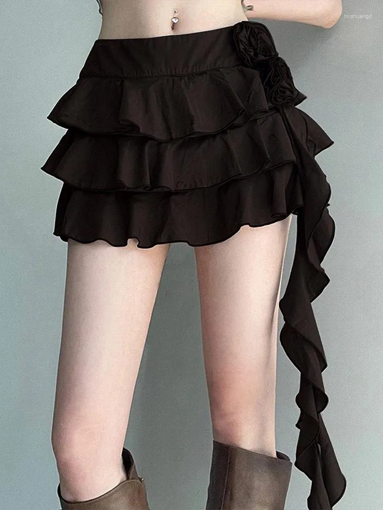 Jupes jupe plissée Summer 2024 sexy sweet streetwear fashion appliques mini solide feme élégante décontractée
