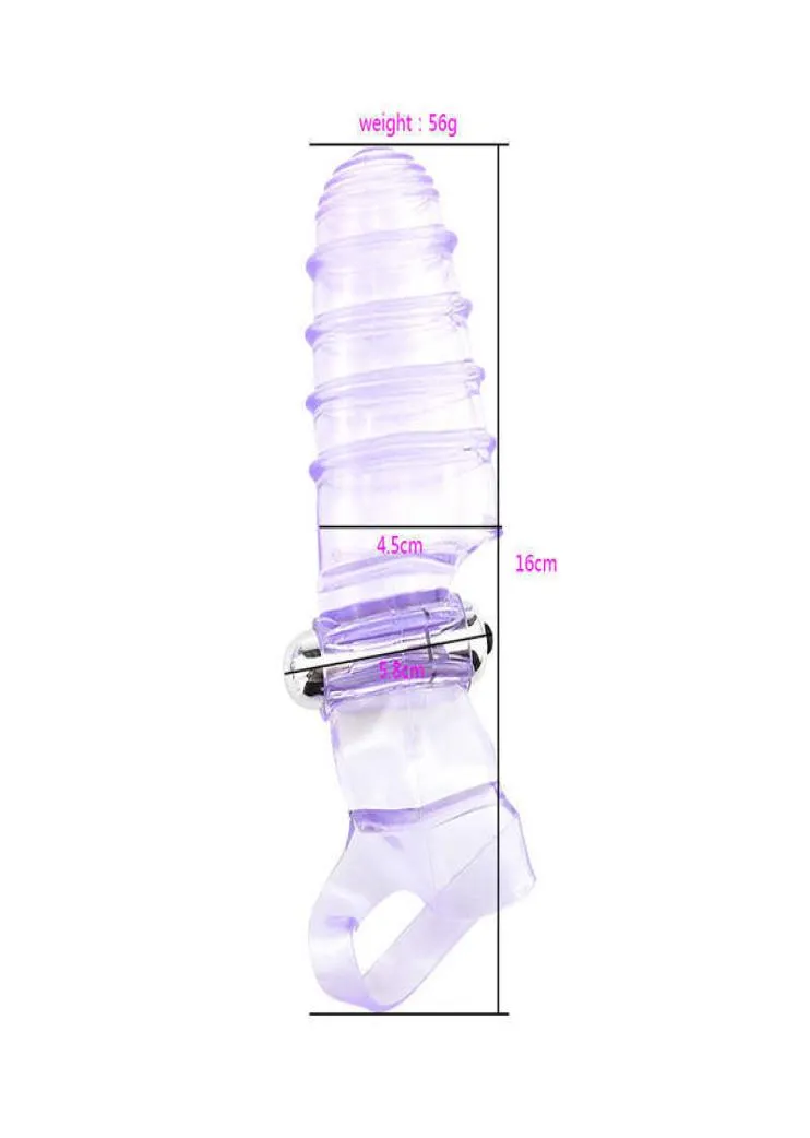 Brinquedos de massagem BDSM Bondage reutilizável G Vibrador de luvas à vista SM Masturbator Set Toys Sexy For Women Estimular Clitoris7130783