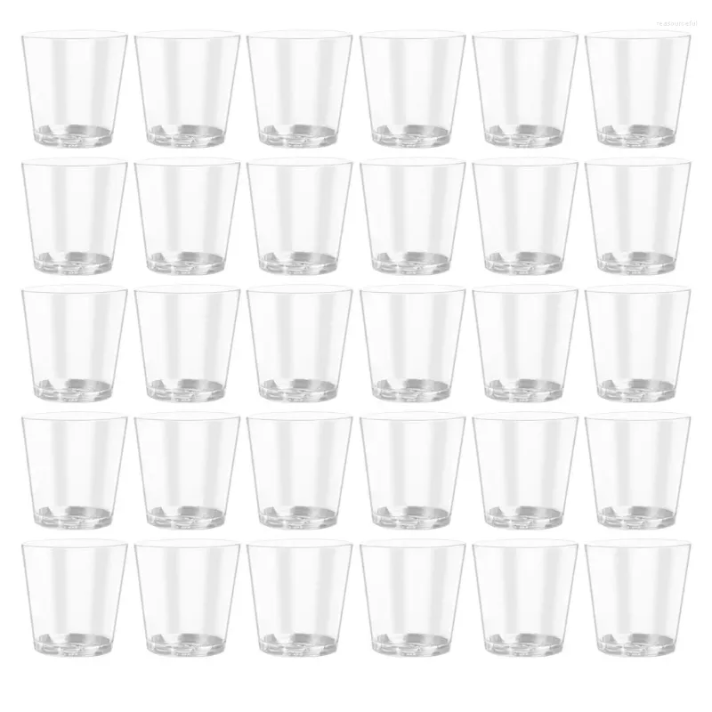 使い捨てカップストロー100 PCS S Glass One-Off Cup MultiFunction Water Mug Brinking Glass Juice透明