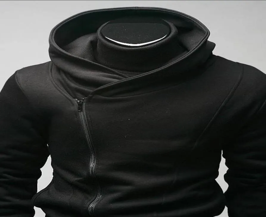 Qltrade_3 Hot Sales Heren Zip Slim ontworpen hoodie jas ins Black Top Coat8108559