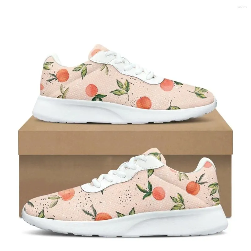 Scarpe casual cartone animato foglie di mele stampare sneaker da donna usura abitare resistenti all'aperto da esterno da esterno per la luce traspirante per adulti adulti