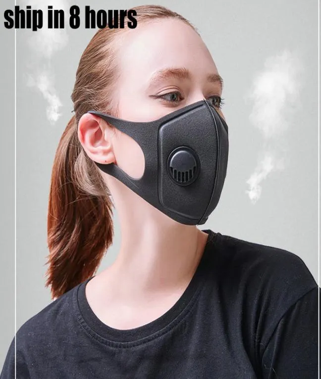 Respirator Sponge Maskenschutz des Einzelhandelsverpackungsdesigners staubdestfisch wiederverwendbares waschbares komfortable Baumwollschwarzes Mascher3225440