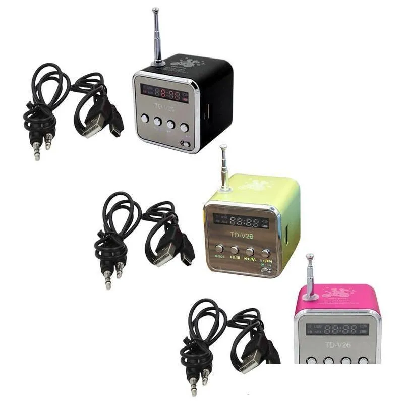 Radio TDV26 Mini ricevitore Wireless SERS Digital FM per PC Telefono MP3 Music Player Support MicroSD Card 230331 Droping Electroni Electroni Dhllr