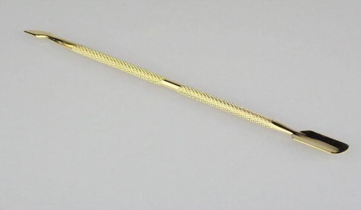 Cuticle Pusher TTS07 Gold roestvrij staal professionele senior lepel nagelreiniger manicure pedicare4134434