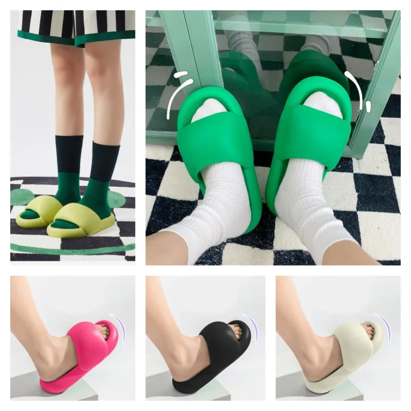 Tasarımcı Topuk Sandallar Sandal Kadın Kadınlar Terlik için Kadınlar Kaydırma Flip Flips Lüks Düz Kalın Dip Nakış Baskılı Elbise Ayakkabı Platformu
