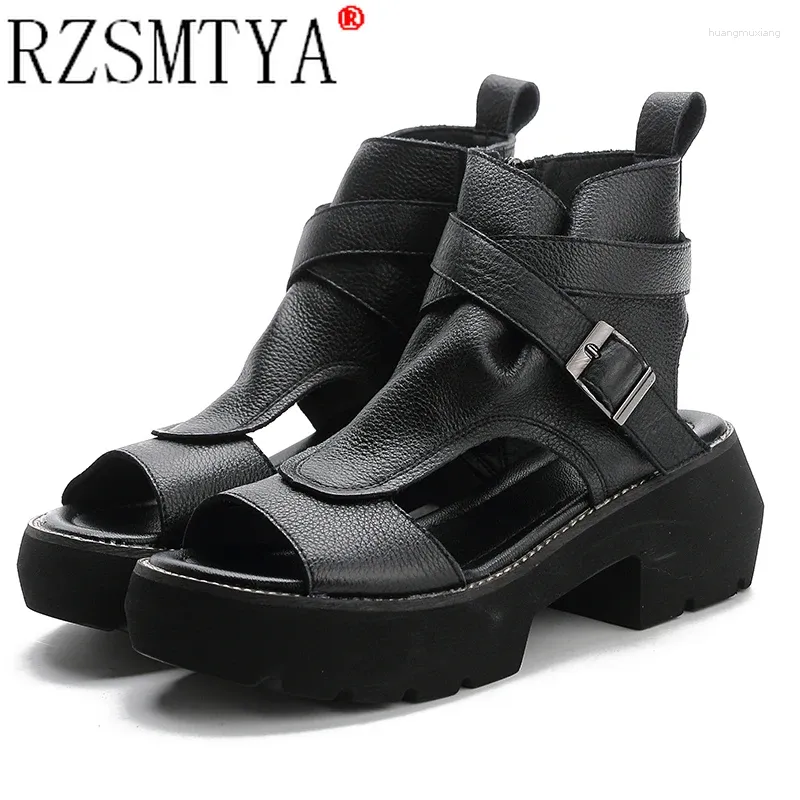 Casual Shoes Cool Stylish Clasp Fish Mouth Roman Sandals Platform Summer 2024 Chunky Heels For Women