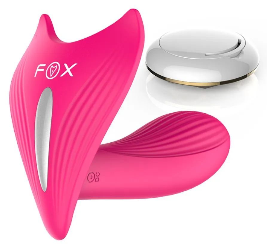 Vibrateurs de gode à distance Fox Silicone Clitoris USB Masturbation Female Vibrateurs réalistes Toys Adult For Couple Sex Machine S1810104614348