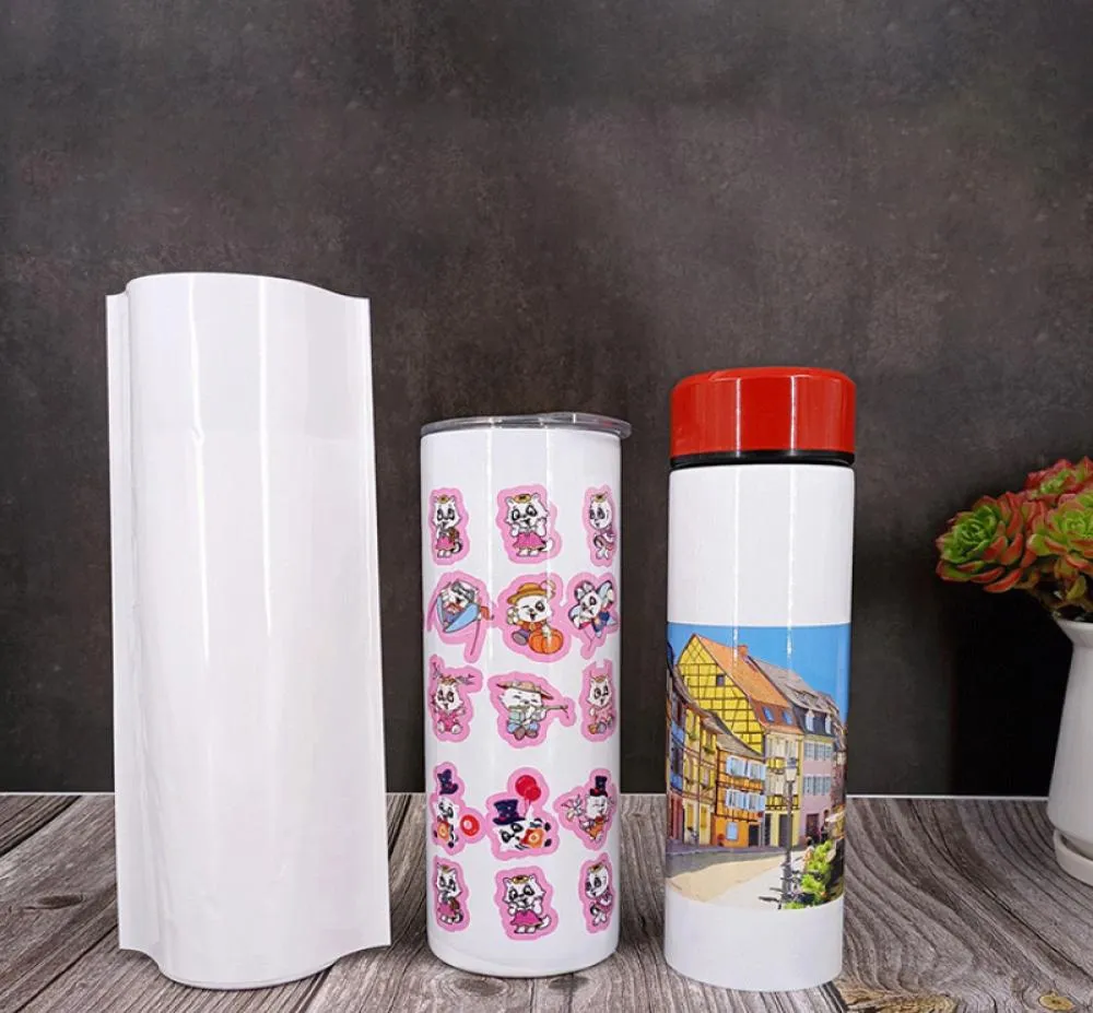 100pcs Lot Sublimation Decor Accessoire Schrumpfpackung für Flaschen Wärme Schrumpfung Film Wärmeübertragung Tumbler Wickel 6 size8901856