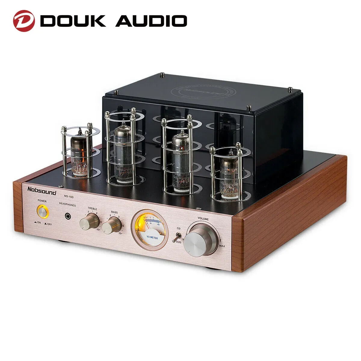 Verstärker Douk Audio MS10D Klasse AB 50W Integrierter Vakuumrohr -Stromverstärker HiFi Stereo Home Desktop Audio Ampere Kopfhörerverstärker