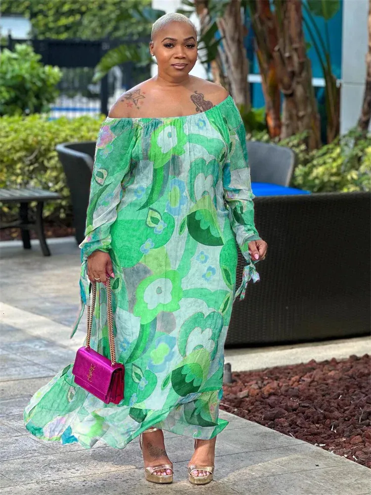 Floral casual plus size maxi dresses 2025