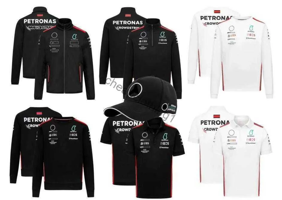 ملابس دراجة نارية جديدة F1 Racing Jersey Summer Team Polo Shirt بنفس الأسلوب التخلي عن قبعة بيضاء أو أسود