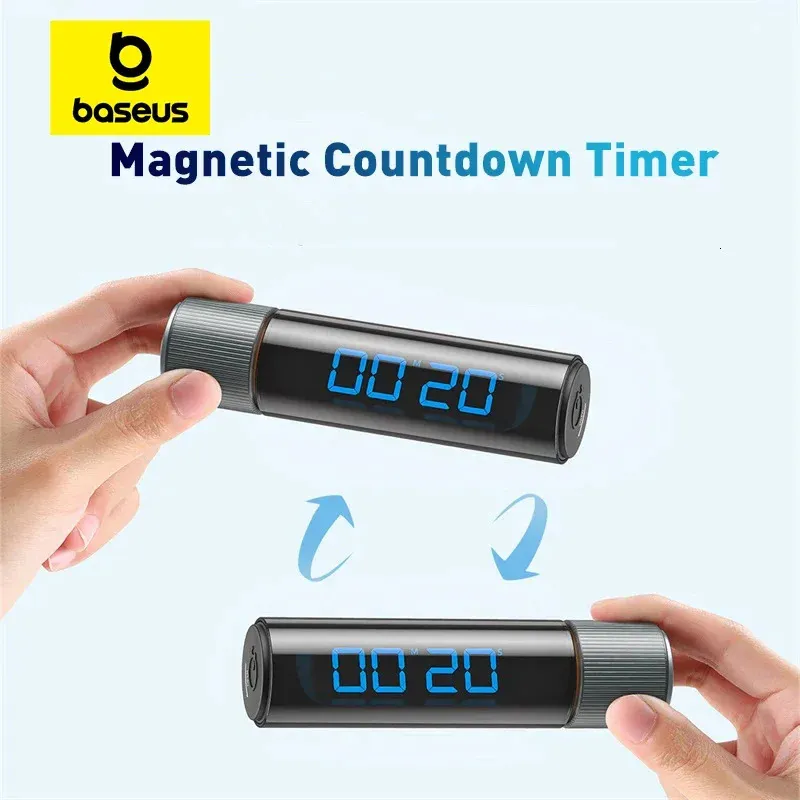 BASEUS Magnetische keuken Timer Digitale timer Studie Stopwatch Manual Countdown Alarm Clock Cooking Timer Kookdouche Herinnering 240430