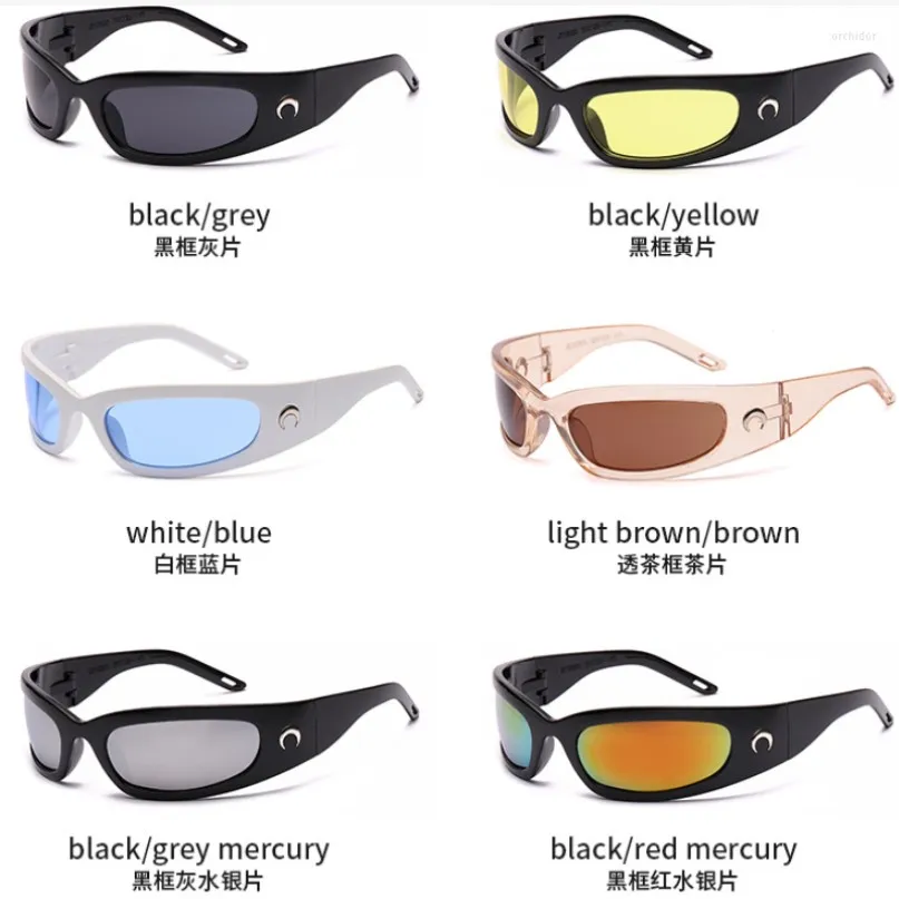 Güneş Gözlüğü Milletli Millennium Sport Y2K Kadın Ay Güneş Gözlükleri Moda Gelecek Teknoloji Sense 2000s 90s Estetik Gözlük 240K