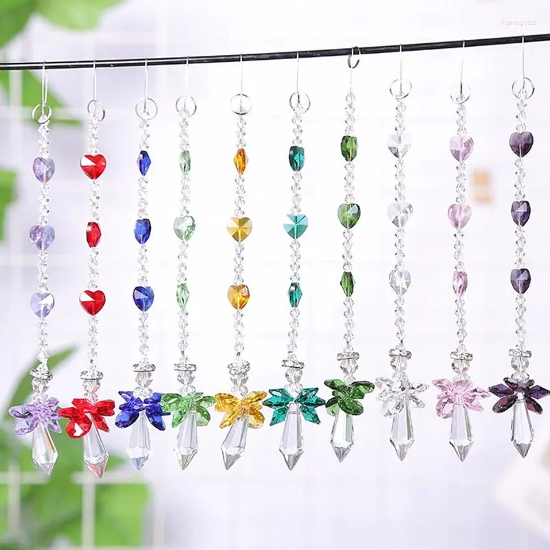 Decoratieve beeldjes 10 -stcs/lot Crystal Angel Suncatcher Hangende DIY hanger Handmade ornamenten Huwelijkshuis Decoratie