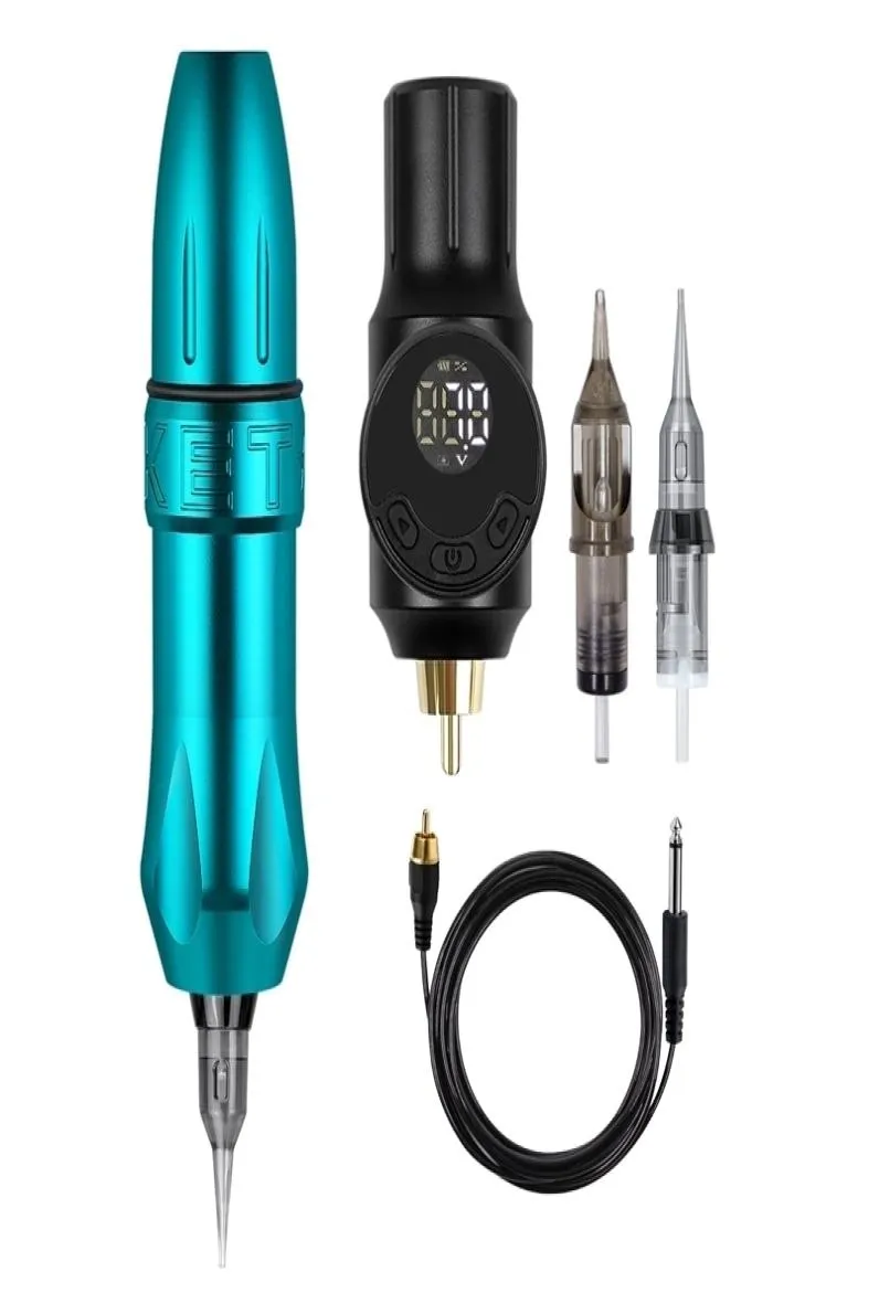 Rocket Tattoo Pen Wireless Rotary Machine Kit d'alimentation Ensemble d'alimentation avec cartouche 2202223284522