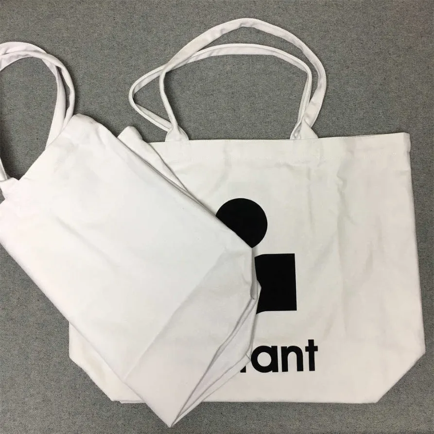 Lotte Japan Korea Mrt Marant Canvas Bag Fashion Sac à provisions Tote sac fourre-tout 100% coton 256E