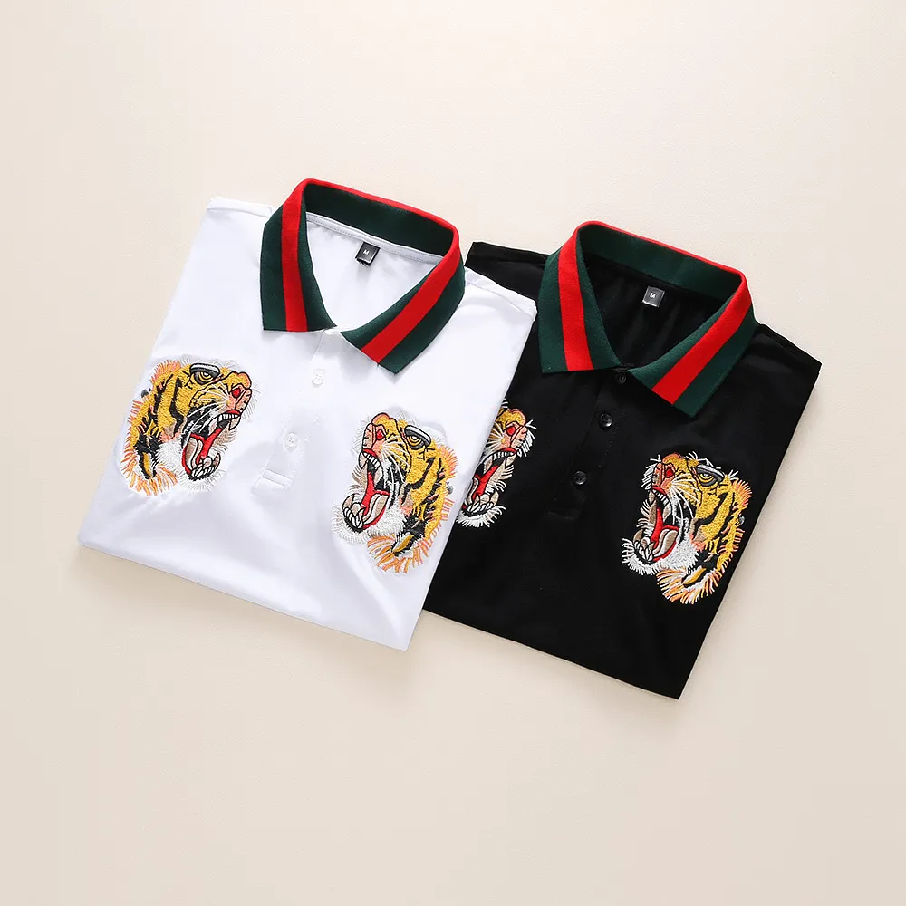2024 Yaz Yeni Polo Gömlek Kısa Kollu T-Shirt Erkekler Heterojen Yaka Polo Kısa Kollu Gömlek Saf Pamuk T-Shirt Erkekler