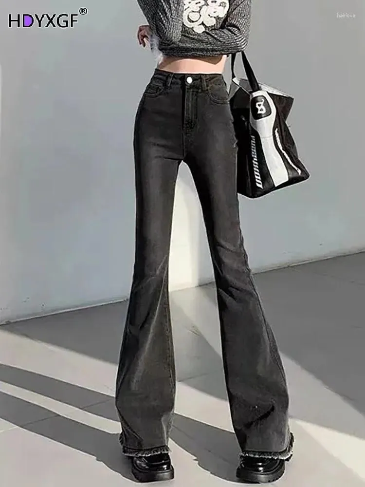 Jeans pour femmes y2k basse hauteur stretch coton pantalon en denim womans vintage streetwear chic pivons