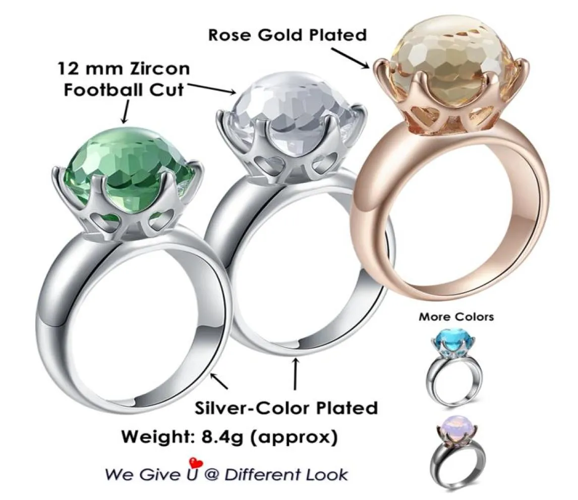 Ny Special Cut Solitaire Women Love Wedding Ring Green White Champagne Zircon 6 Prawn Crown Jewelry WA11498W5666820