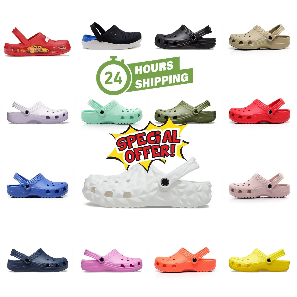 Nya komfort Mens Slides Designer Sandaler Classic Crush Clogs Platform Sandal Ladies Slide Slipper Men Casual Slipers Storlek
