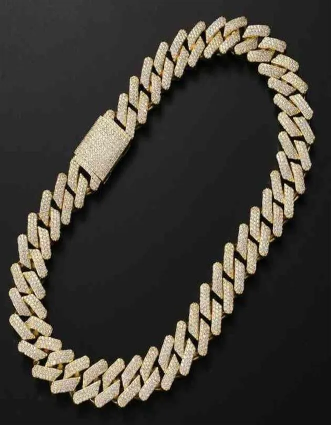 Chunky Gold Man Link Iced Out CZ Miami Cuban Jewelry Jielts de la chaîne de 20 mm Collier183I4345304