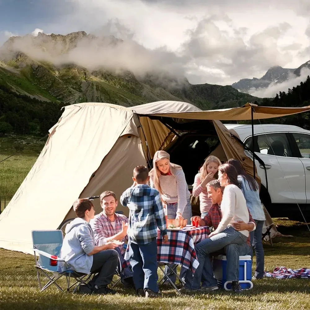 Outdoor Travel SUV Qomotop Tent With Tailgate Shade And Awning For Camping Vehicles Khaik 240422 From Yao09 138.17 DHgate.Com