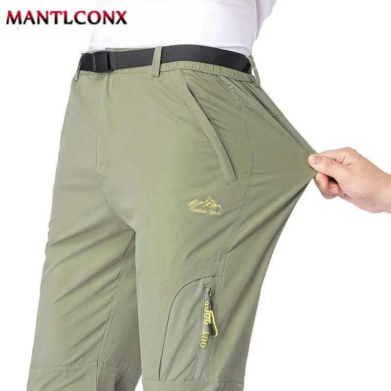 Xl5xl Pantalon d'été mince léger pour les hommes pantalons de survêtement étirement des pantalons secs rapides randonnées de camping joggers masculins 240417