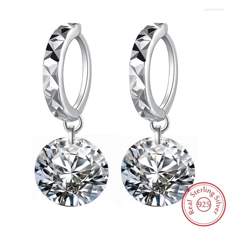 Boucles d'oreilles en peluche 925 Bijoux en cristal de femme en argent sterling cz zircon drop xy0091