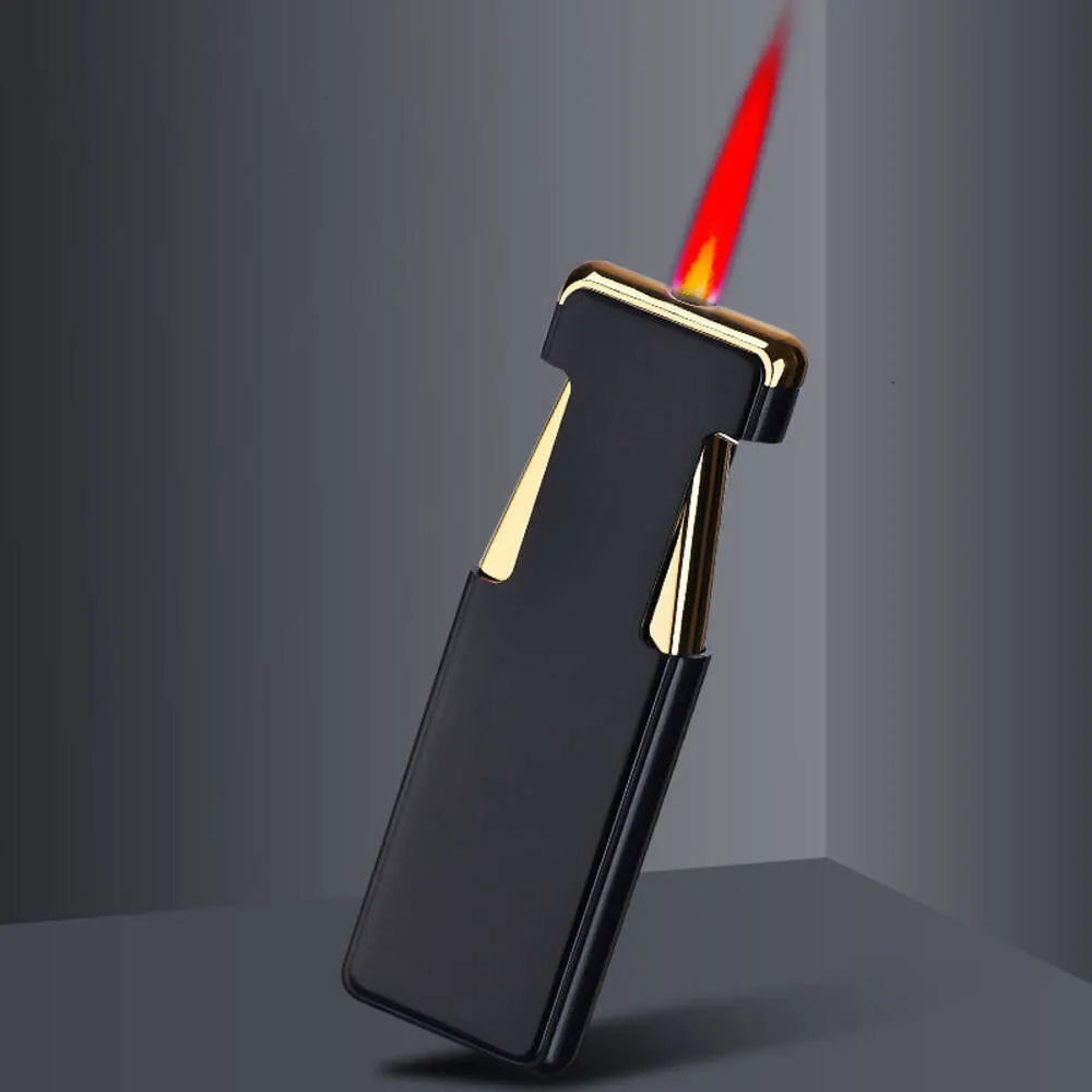 DB207 Werbung für rote Flammen -Feuerzeuge kundenspezifische winddichte Zigarette leichter zum Rauchen
