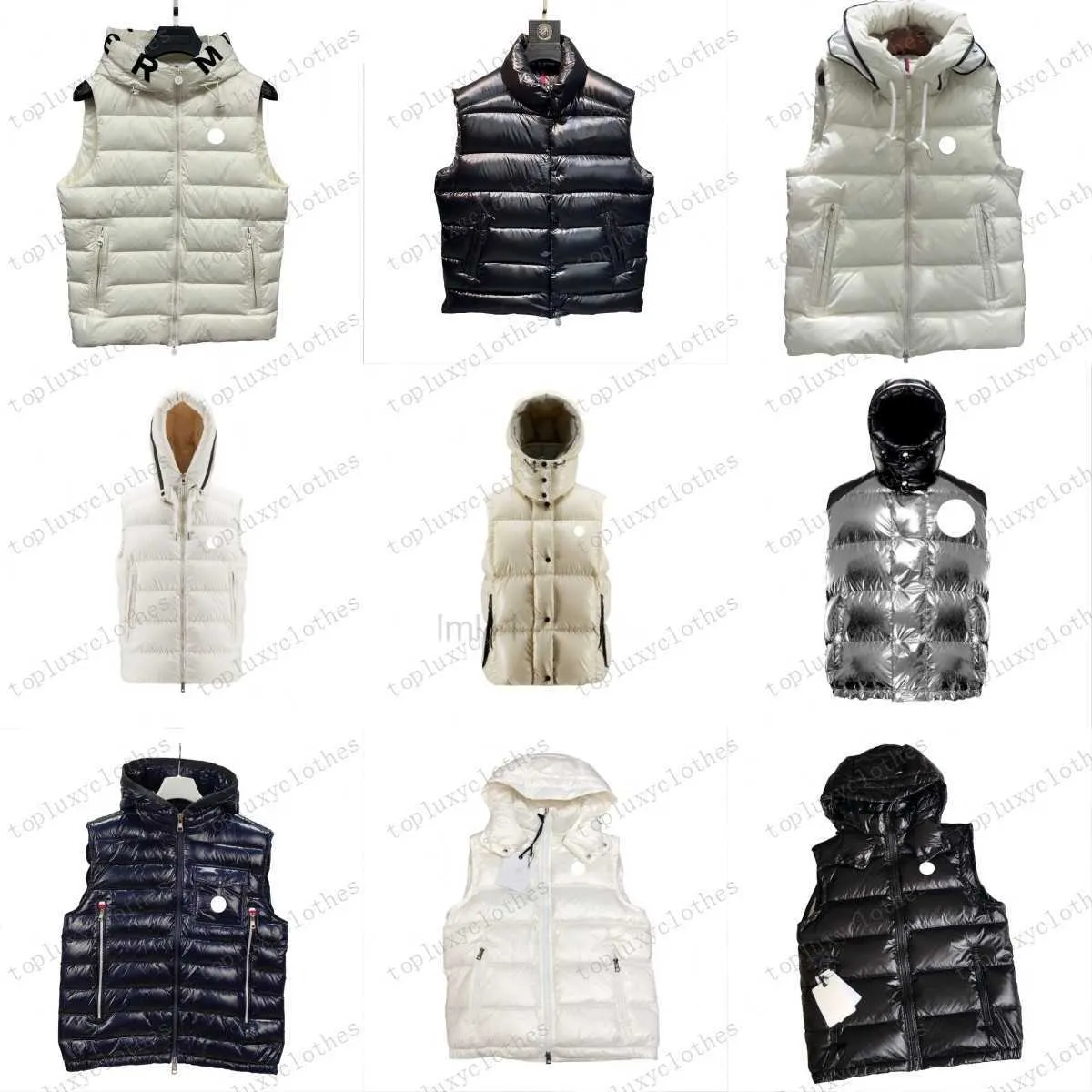 Gilet masculin 2023Multi Style Hiver Mens Down Vest Fashion Designer Men Gilet NFC Badge en gros