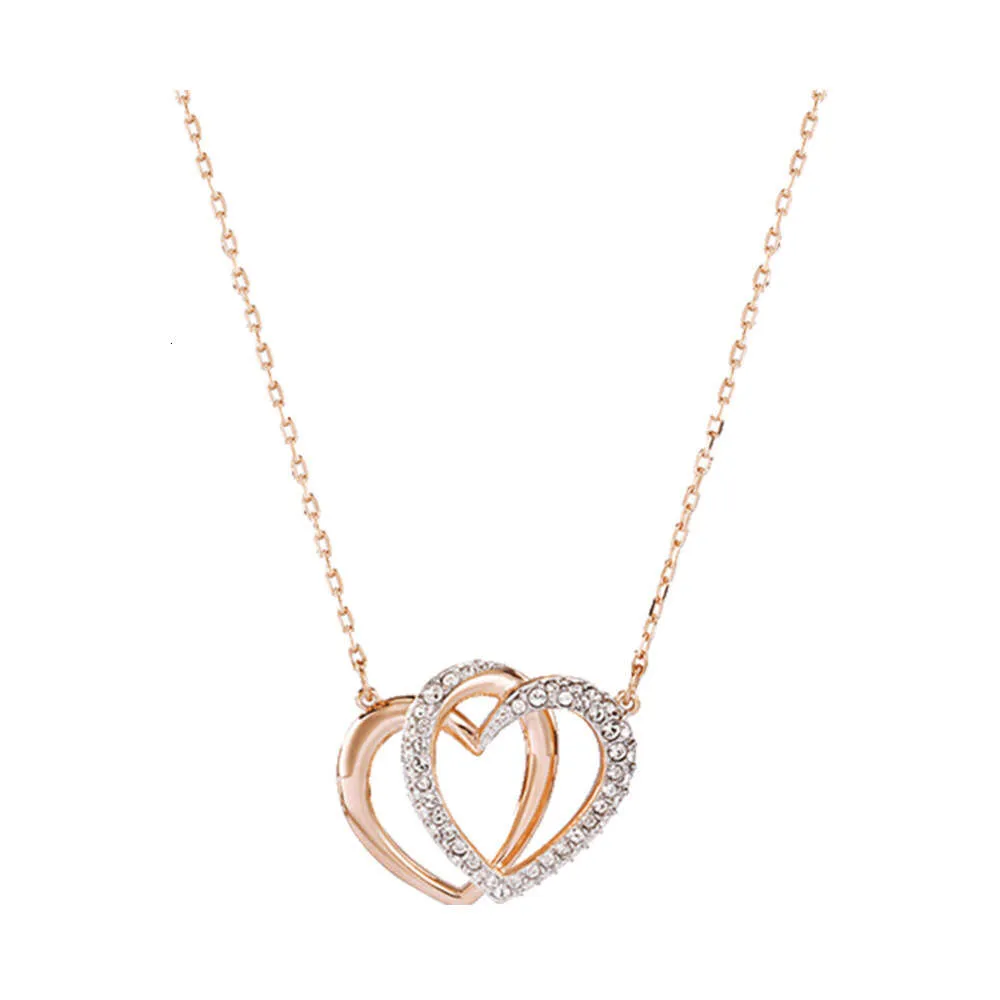 Neckless for woman swarovskis gioiello cuore abbinato alla collana a forma di cuore femmina swarovski elemento cristallo amore catena di clavicole femmina