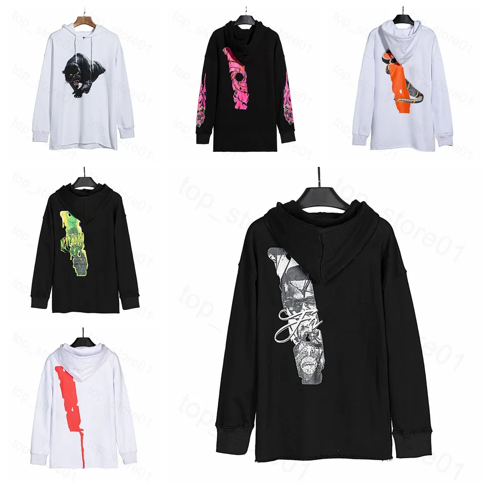 5A Mens Big V Hoodies Hip Hop Stylist Hoody 3D Long Sleeve Letter Print Hoodie Autumn Winter Men Women Couple Sweatshirts White High Street Hoodies Size S-XL 00113