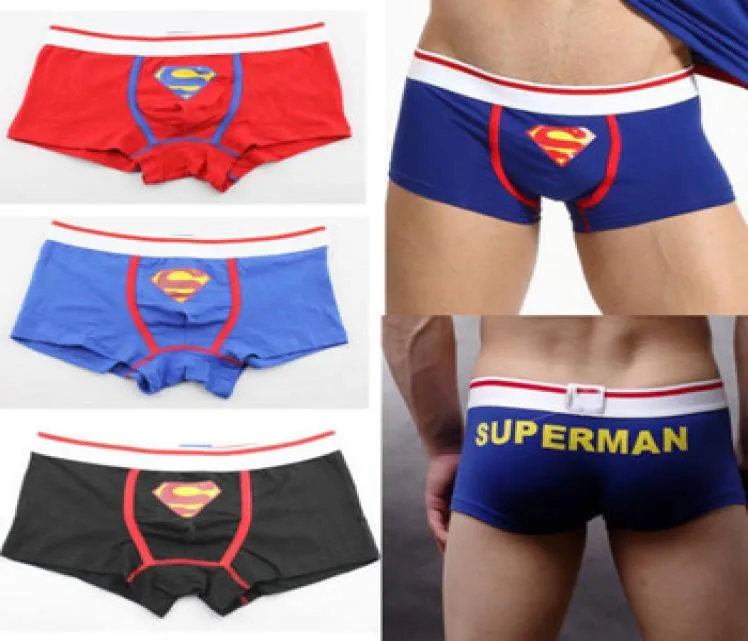 Fashion Brand Men039s Cotton Underwear Super Man Cartoon Boxers Comfortable Male Boxer Shorts Underpants Superman Panties Male 1112403