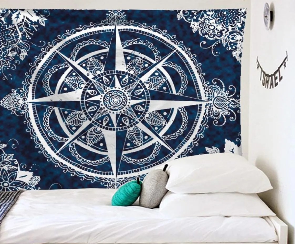 Mandala moderne Tapestry Indian Chambre tête de lit Mur suspendu Art Boho Room College Dort Dorm5814604