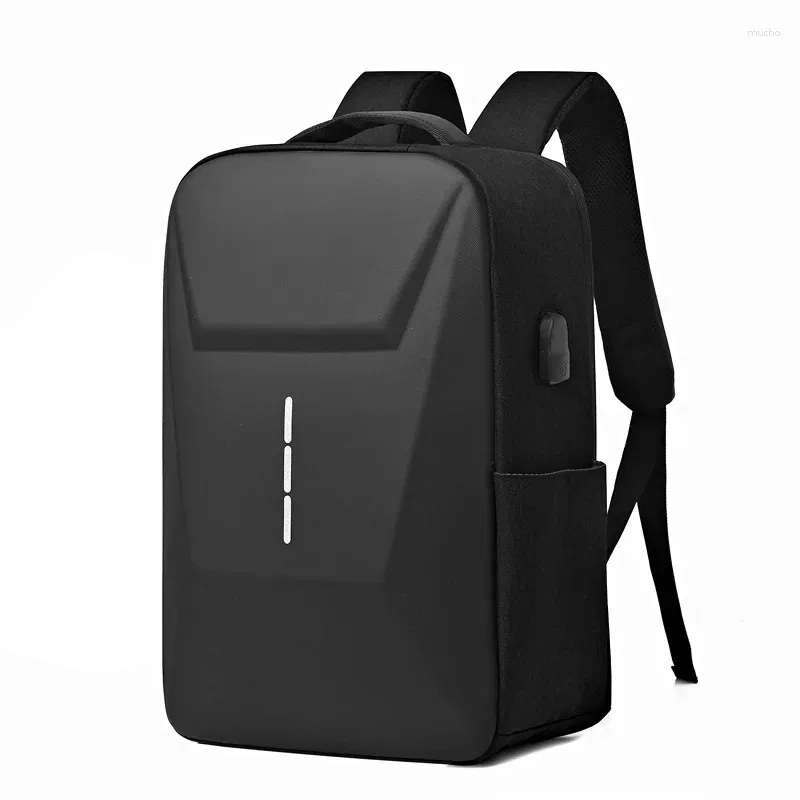 Backpack Men's Bag Business Waterproof Travel Fashion Multi-Function Computer Schoolbag EVA Hard-Shell Casual Rechargeable