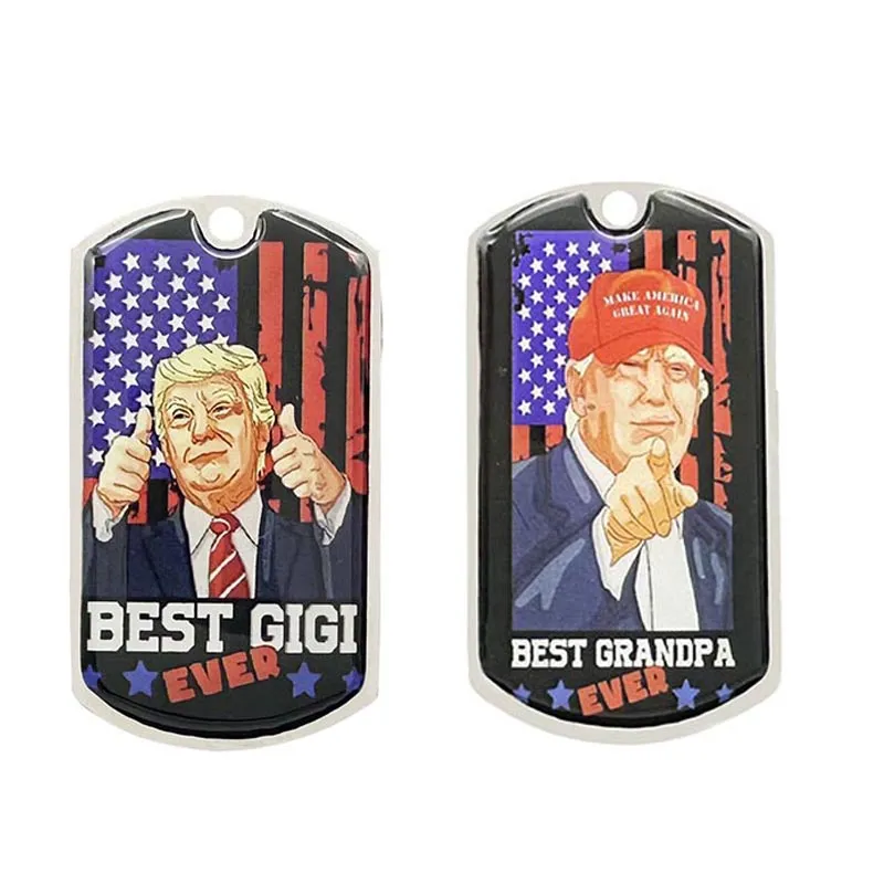 Presidentiële verkiezing Patriottische hanger ketting Trump President US Flag Pendants 0509 0510