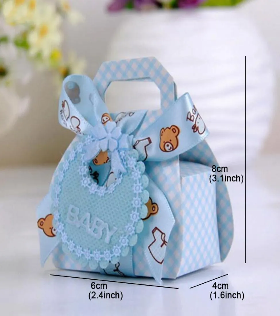 Baby Shower Favor Box and Tags 24pcs Sweet Gift Candy Boxes For Baby Shower Birthday Gasten Gunsten Event Party Supplies6252654