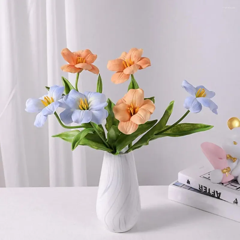 Fleurs décoratives 1pc simulation tulipe décoration de fleur