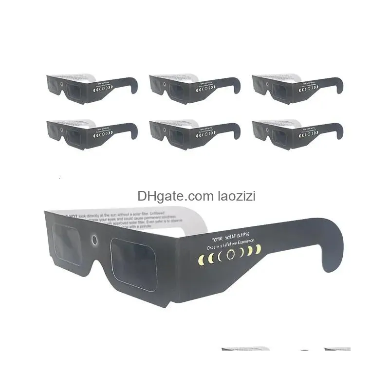 Lunettes 3D 500 x papier d'éclipse solaire total pour le cadre de visualisation Protégez vos yeux de la maison électronique de livraison de gouttes 231025 O DHTFK