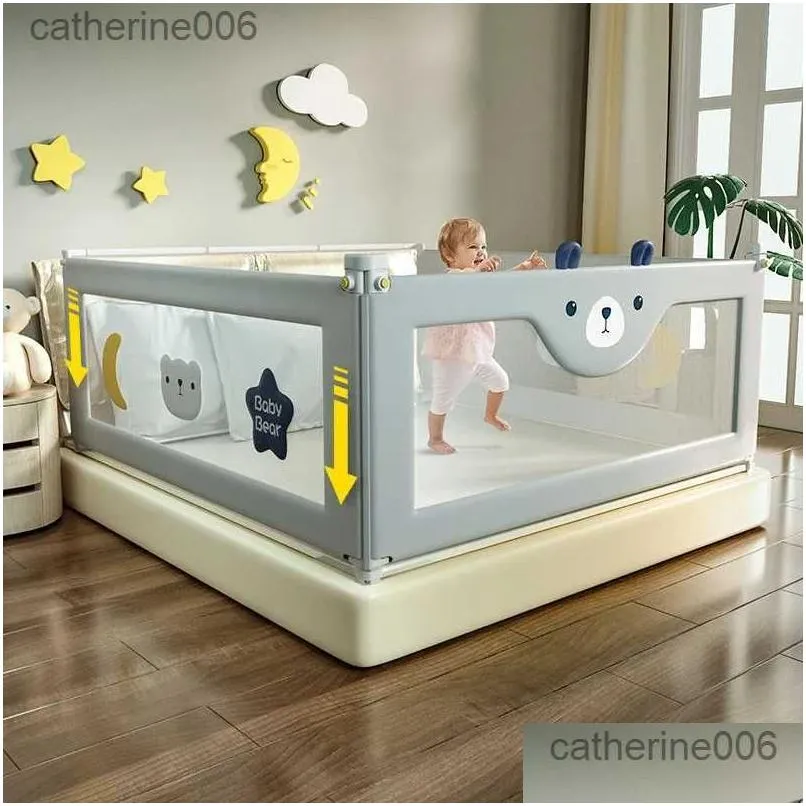 Baby Rail opvouwbare beschermende playpen hek bedgrail voor kind enkele zijde 1,5 m1,8 m2.0 m2.2m anti-hervalling drop levering speelgoed geschenken dhfhi