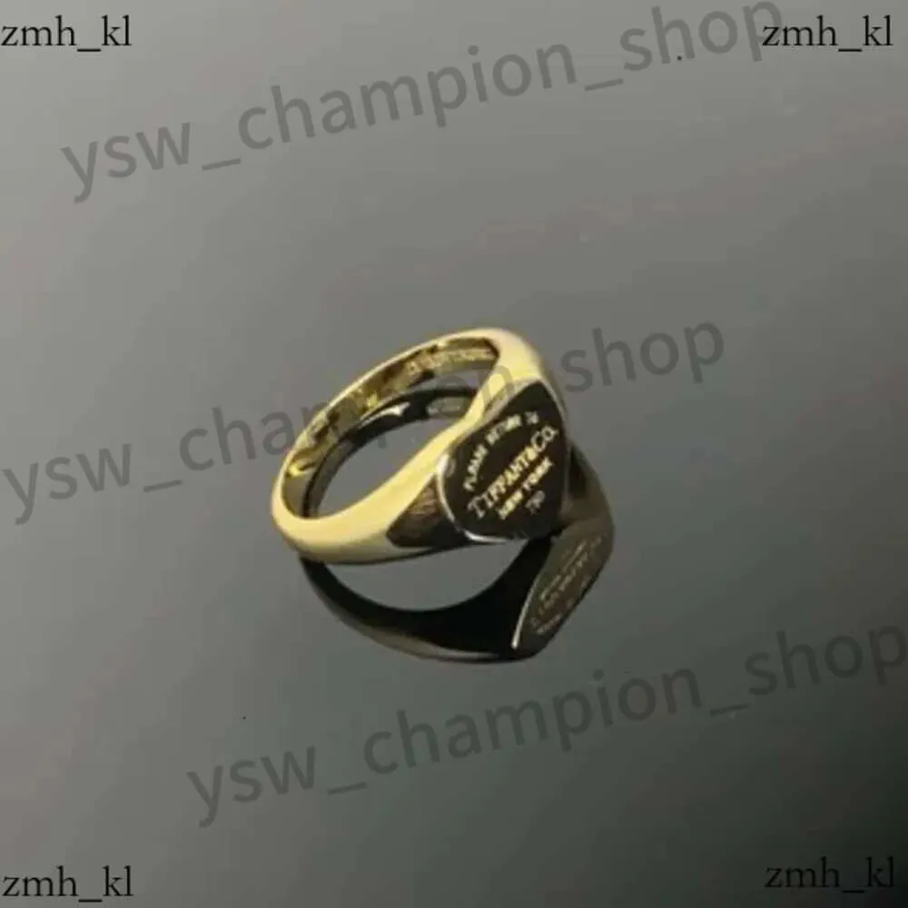 Чистое сереброе правильное знак TiffanyJewelry Ring Tiffanyring Love Designer Женщины мужчины звонят в чистое 18 тыс. Tiffanyjewelry Gold 860