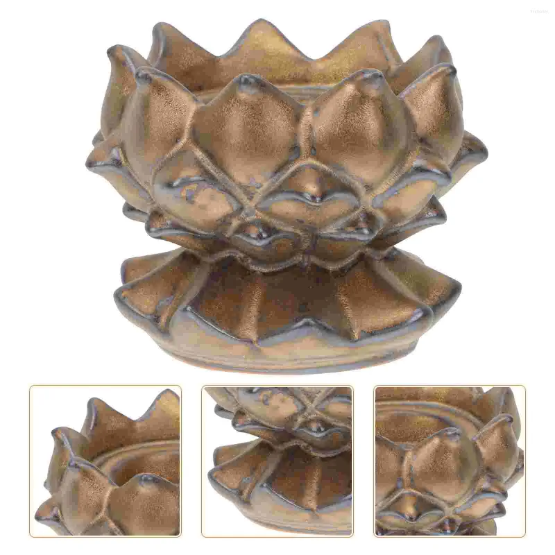 Candele per candele 1pc Cangoli in ceramica Adornment Creative Lotus Holdish Decor