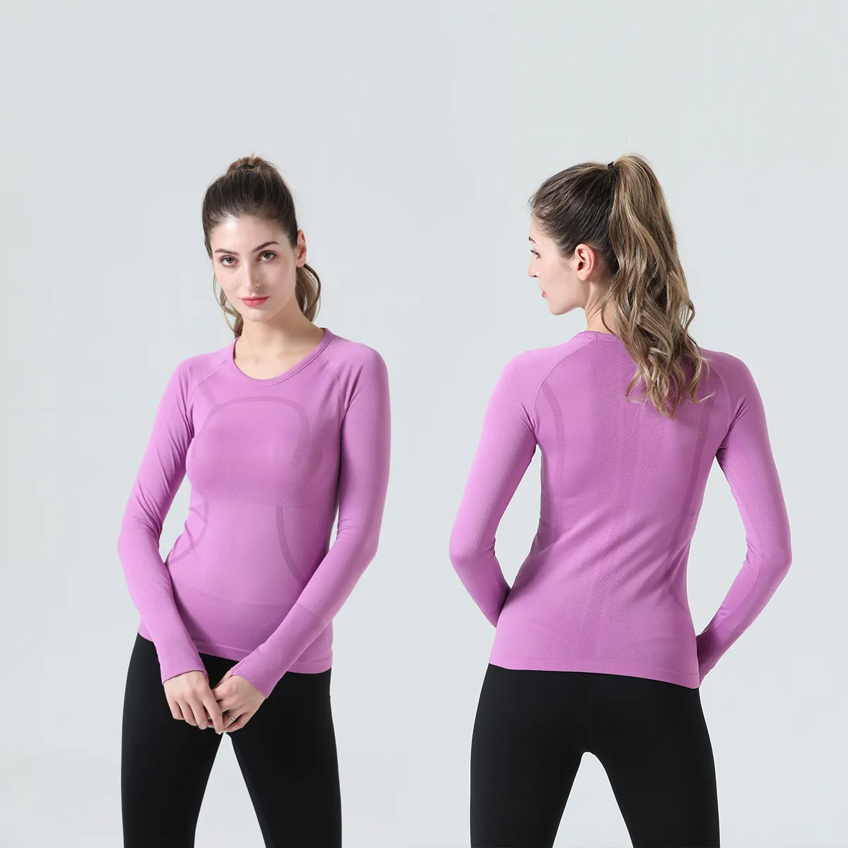 sweatshirt LL yoga long -sleeved 2.0 long -sleeved T-shirt yoga clothing female circle leading shelter thin fitness yoga running sportswear