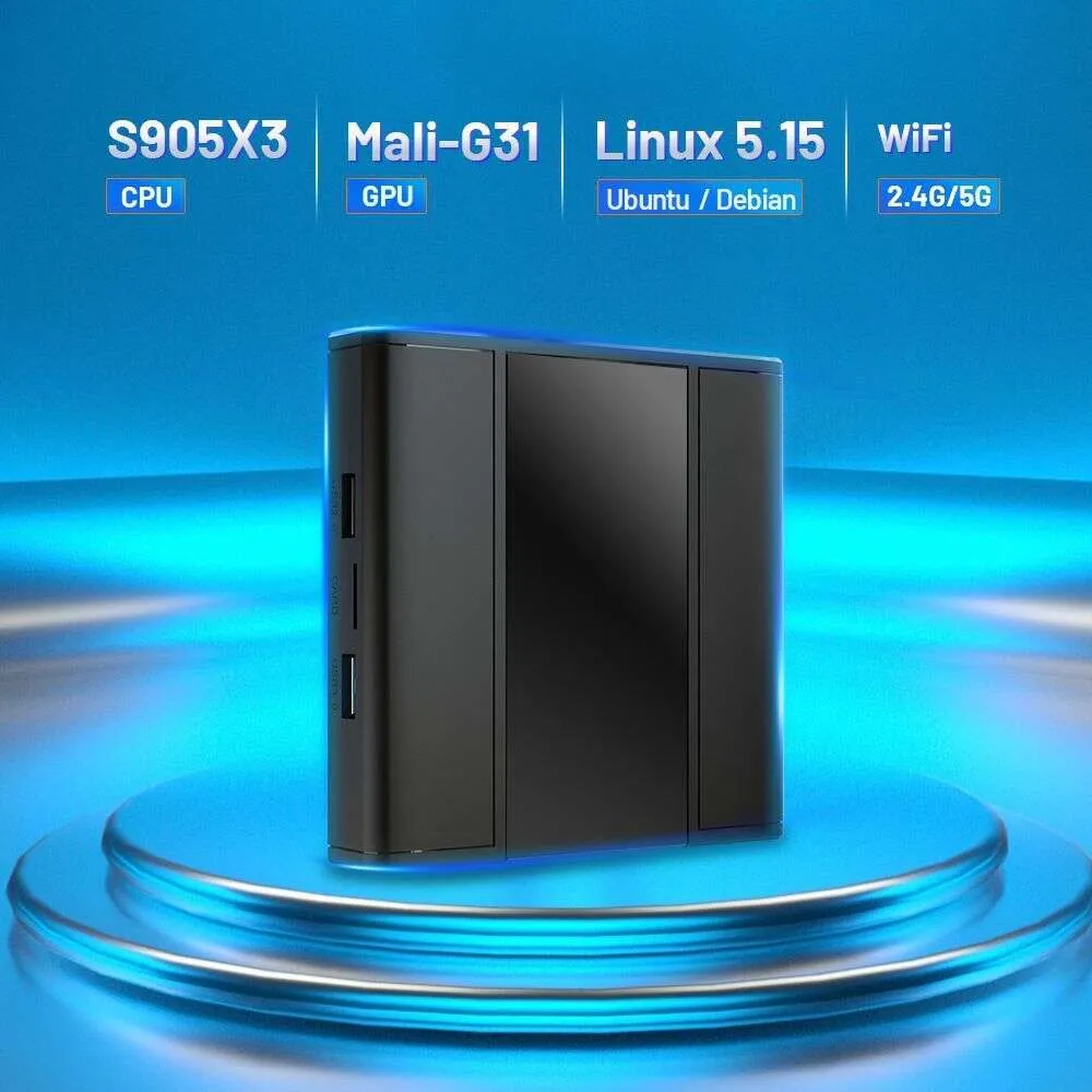 デュアルシステムS905 X3ネットワークメディアプレーヤーTVセットトップスマートボックス2GB RAM 64GB ROM Quad Core 1080p録音USB