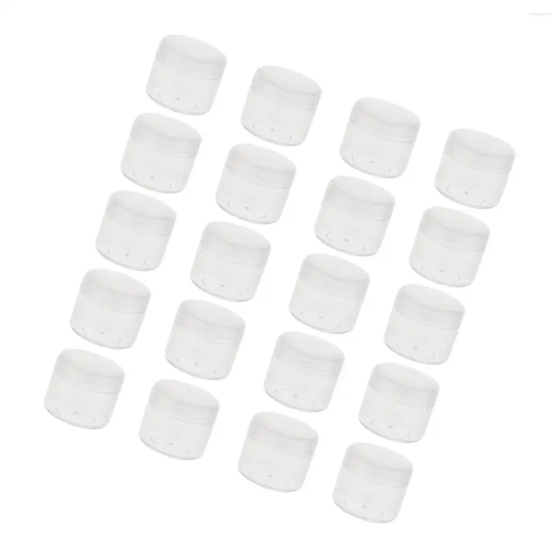 Bouteilles de rangement petits pots à crème cosmétique en plastique Conteneurs vides avec couvercles 20 g
