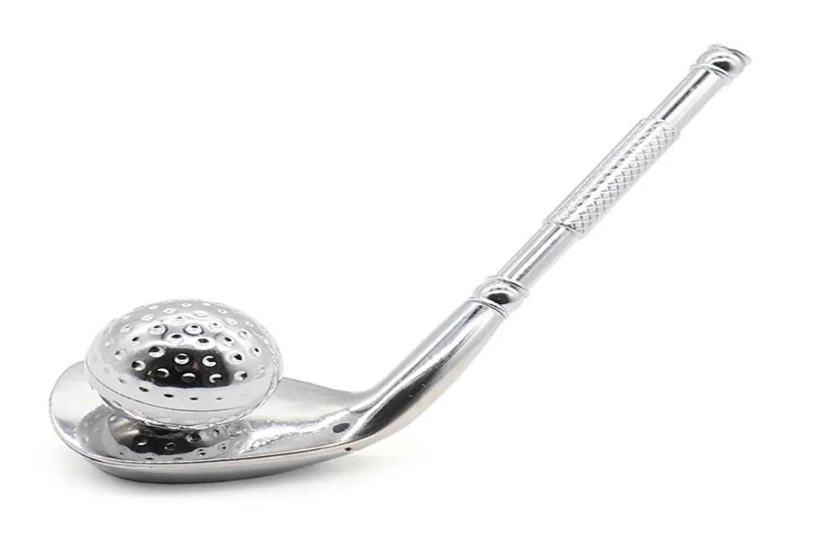 New Gold Silver Mini Smoking Pipe Portable Aluminum Alloy Golf Ball Shape Innovative Design High Quality Magnet Detachable Cak2552783