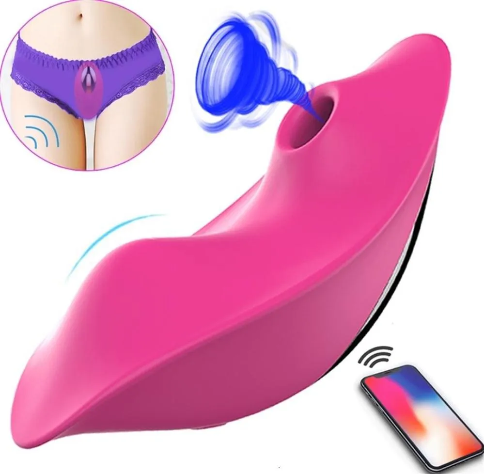 Sekspeelgoed Massager slipje Vibrator Invisible Sucking Women Clitoris Stimulatie App Bluetooth Wireless Control Toys1754186666