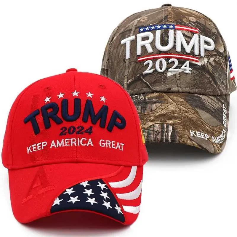Ball Caps 2024 US Présidents Hat Rend l'Amérique grand à nouveau Donald Trump Républicain Hat 3D Maga Broidered Hat T240429
