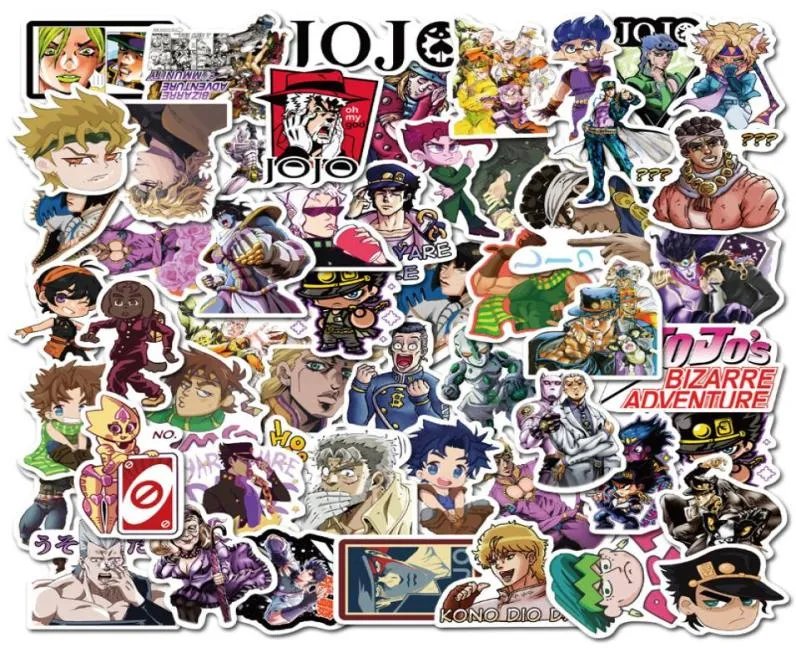 50pcslot Jojos Bizzare Adventure Stickers for Motorcycle Car Luggage ordinateur portable Réfrigérateur Skateboard Anime Notebook Diy Decal ST4664663